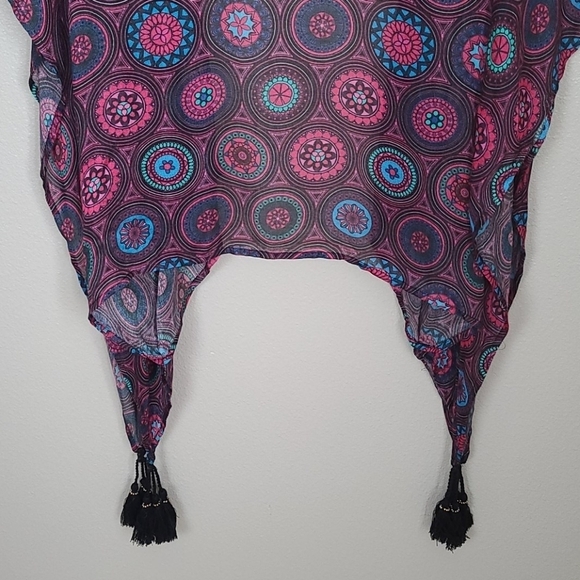 Satva "Akula" Yoga Boho Open Front Kimono Cardigan - Picture 9 of 9